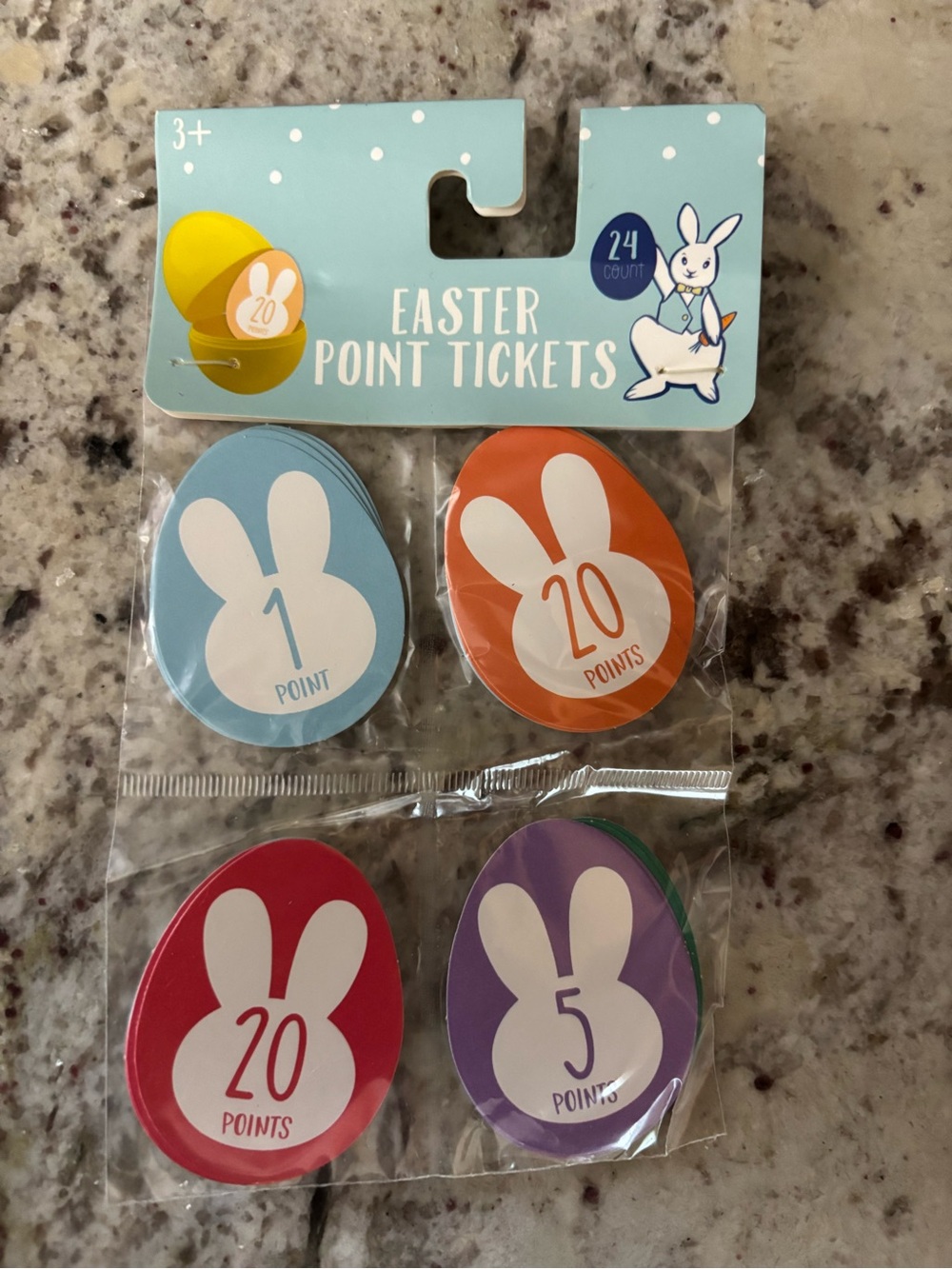 Easter Point Tickets - Blue, Orange, Pink, Purple